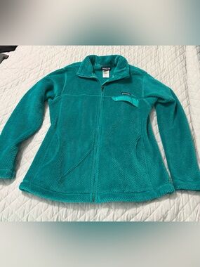 Patagonia Teal Zip‑Front Fleece Jacket XL